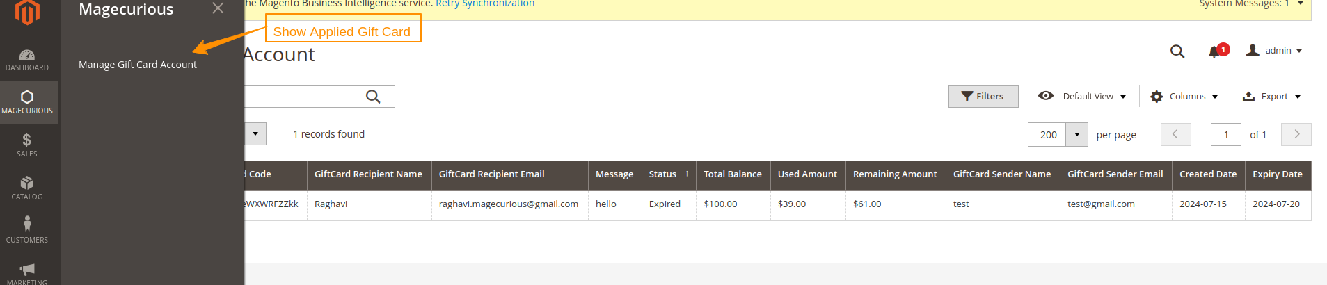 Extension Screenshot